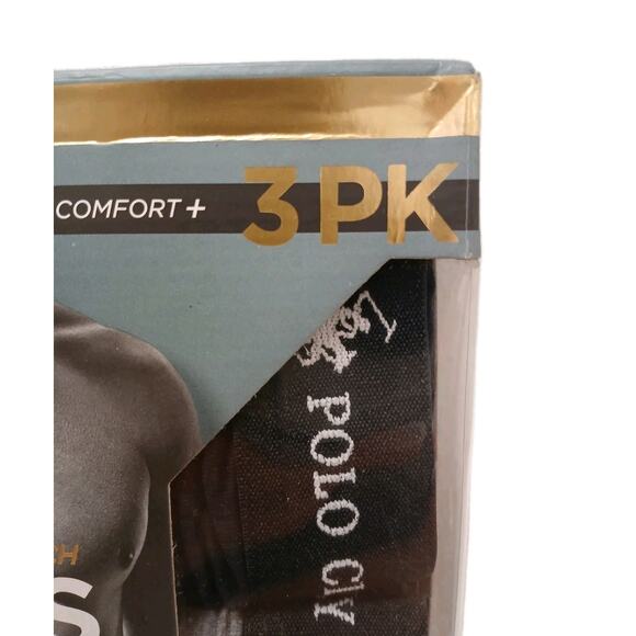 3 Pc Beverly Hills Polo Club Boxer Briefs Sz M Black Gray Cotton Stretch Luxury - Picture 2 of 8